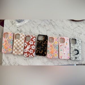 7 piece Loopy Case Floral and Patterned Phone Cases bundle IPHONE 14 PRO MAX